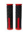 PAR DE PUÑOS MTB DE GOMA ROJO-NEGRO - 128MM