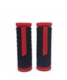 PAR DE PUÑOS MTB DE GOMA ROJO-NEGRO- 90MM -