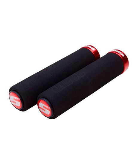 SRM PUÑO LOCKING GRIP FOAM BLK 129MM SING RED CLMP