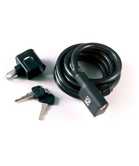 CANDADO CABLE ESPIRAL GURPIL 12 MM - 180 CM CON SOPORTE