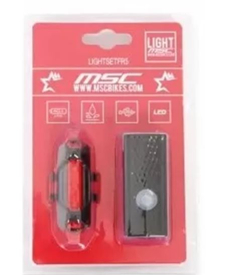 LUZ LED DELANTERA 120 LUMENS + TRASERA 10 LUMENS