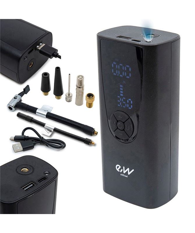 INFLADOR ELÉCTRICO PORTÁTIL EW2.0 CON FUNCIÓN POWER BANK