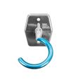 GANCHO-SOPORTE BICICLETA ALU CON FUNDA GOMA