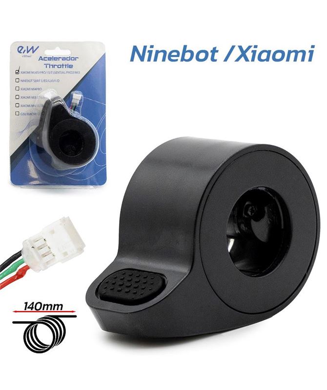 ACELERADOR NINEBOT Y XIAOMI NEGRO - CONECTOR JST ZH