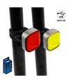 JUEGO DE LUCES FRONTAL Y TRASERA RECARGABLE EWL004 ALTA POTE