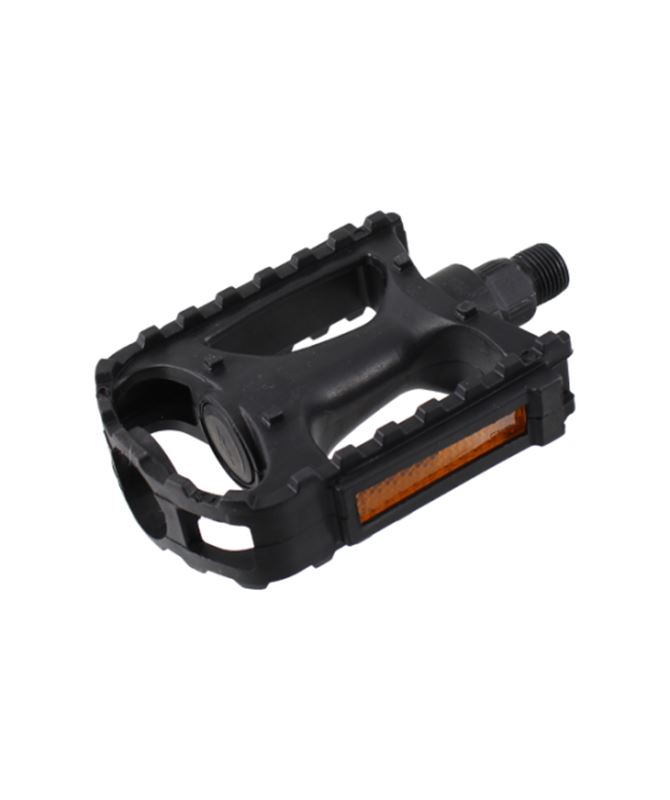 PAR PEDALES NYLON MTB MONOBLOCK NEGRO C/REFLEC