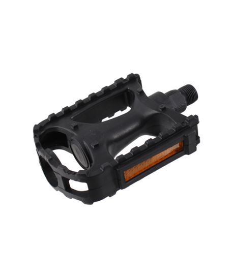 PAR PEDALES NYLON MTB MONOBLOCK NEGRO C/REFLEC