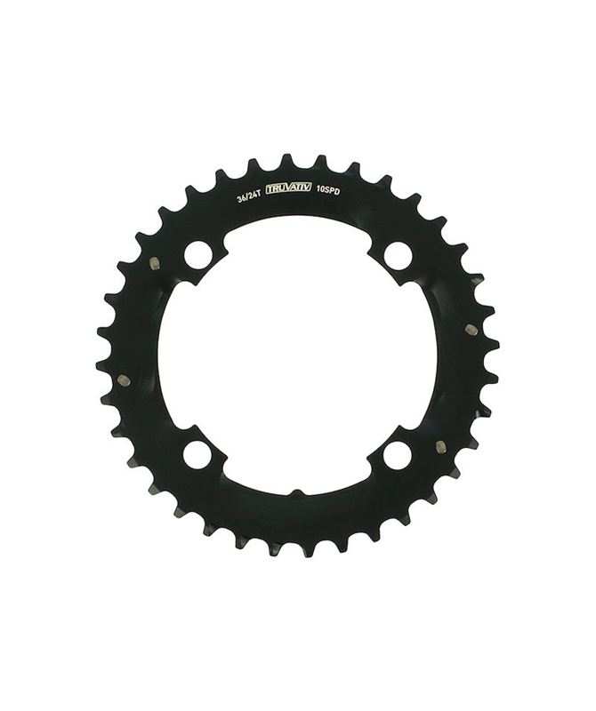 SRM PLATO MTB NEGRO 36 DIENTES (2X10) 104BCD 36/24