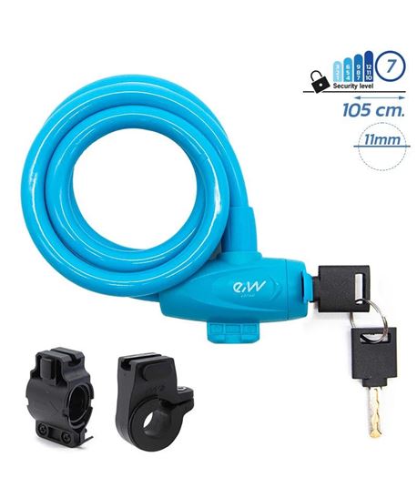 CANDADO DE LLAVE EWLK002 AZUL