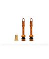 X-SAUCE 2 VALVULAS PRESTA ALUMINIO 40MM NARANJA TUBELESS