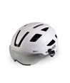 CASCO "CITY" T-M, BLANCO MATE CON PANTALLA