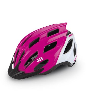 CASCO JUNIOR "KORE" ROSA/BLANCO 50/56 CM.