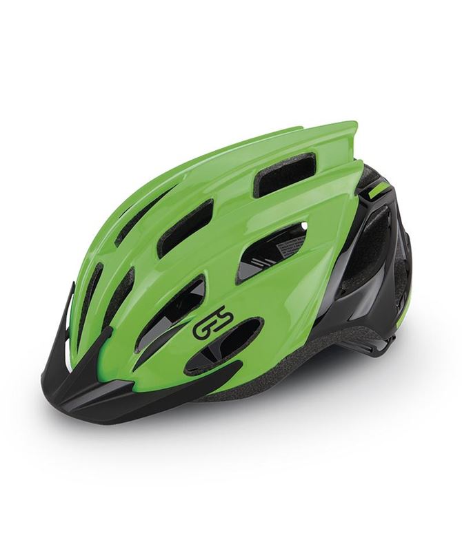 CASCO JUNIOR "KORE" VERDE FLUO/NEGRO 50/56 CM.
