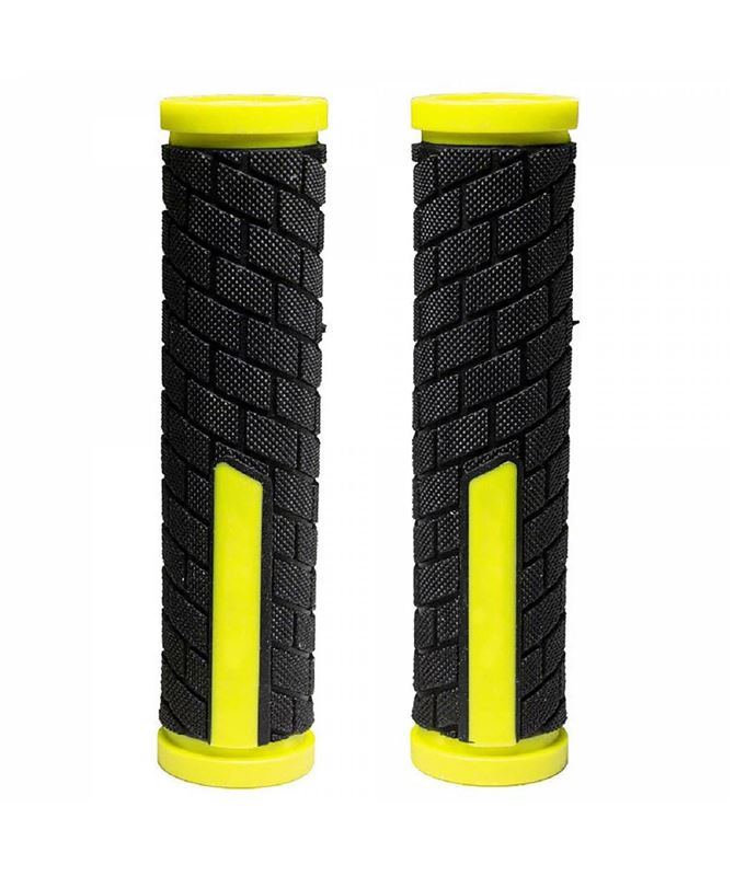 PAR DE PUÑOS MTB KRAYTON DE GOMA - 128MM FLUOR