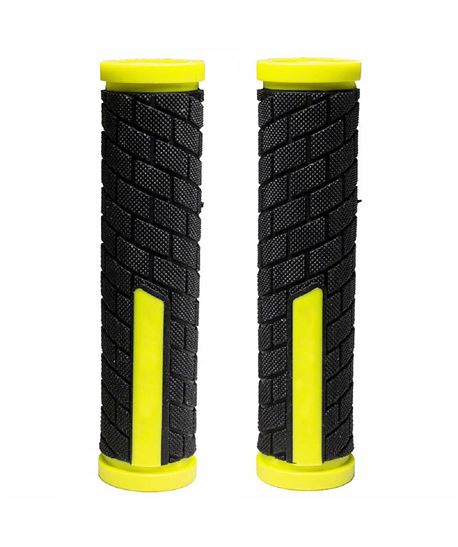 PAR DE PUÑOS MTB KRAYTON DE GOMA - 128MM FLUOR
