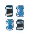 RODILLERAS Y CODERAS REFLECTANTES AZULES - TALLA M
