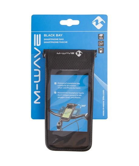BOLSA M-WAVE BLACK BAY PARA MANILLAR 22.2 A 31.8 MM CON TAPA