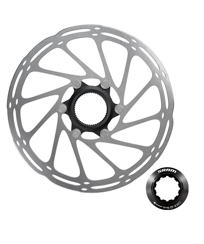 SRM DISCO FRENO CENTERLINE 160MM CENTERLOCK BLACK (BISELADO)